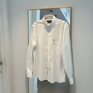 Tommy Hilfiger men's Slim Non-Iron Performance White Dress Shirt - 16.5 / Large